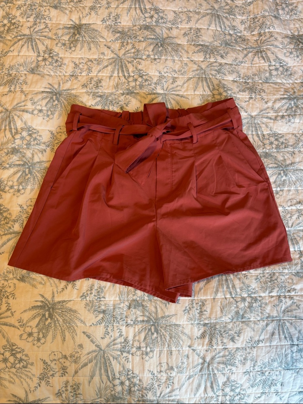 90 Degree by Reflex Womens Size L Paperbag Shorts Coral